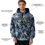 notre dame fighting irish tie dye pattern navy hoodie best selling