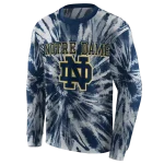 notre dame fighting irish tie dye pattern navy hoodie best selling