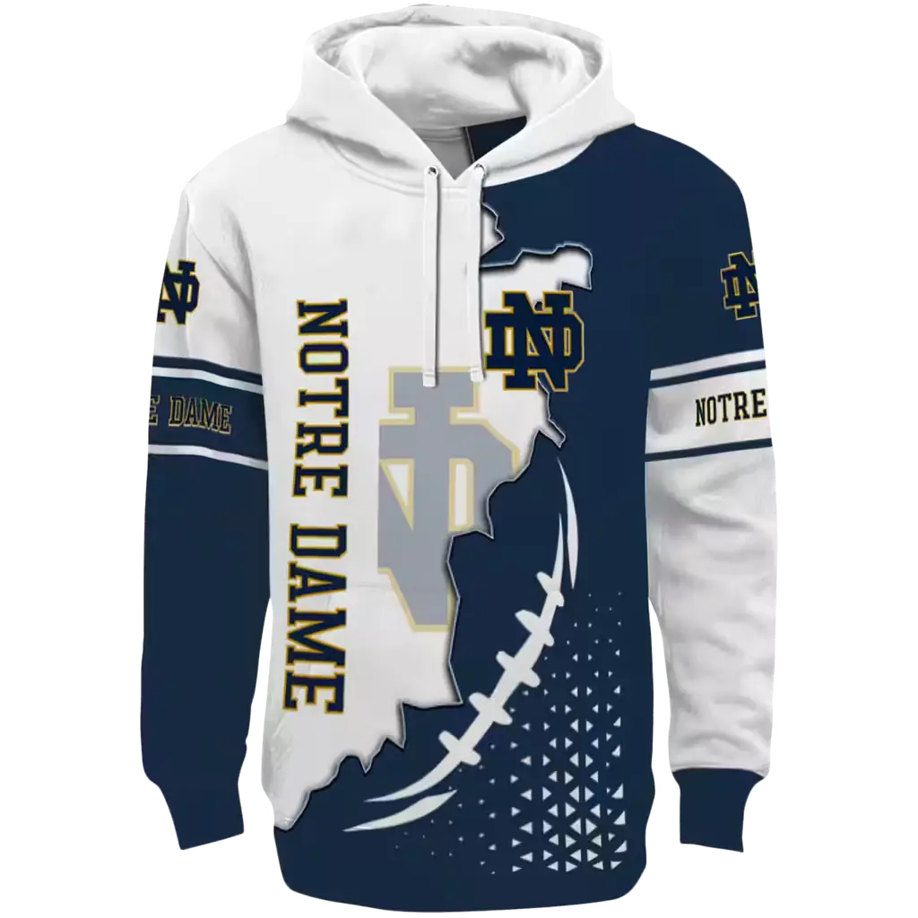 notre dame fighting irish triangular pattern navy white hoodie best selling notre dame fighting irish triangular pattern navy white hoodie best selling
