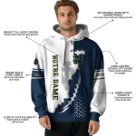 notre dame fighting irish triangular pattern navy white hoodie best selling