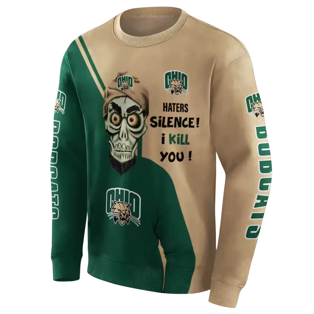 ohio bobcats achmed skull green hoodie new arrival ohio bobcats achmed skull green hoodie new arrival