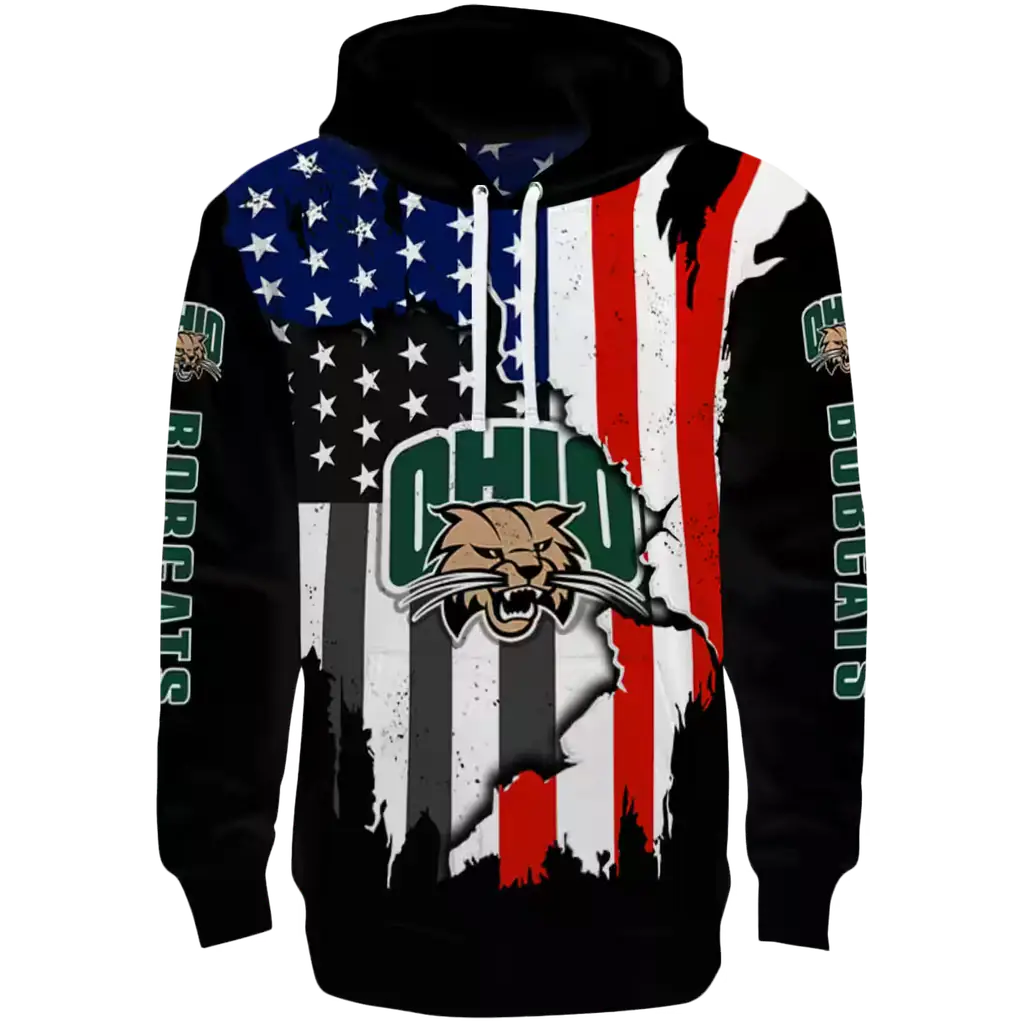 ohio bobcats american pride black hoodie best selling ohio bobcats american pride black hoodie best selling