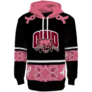 ohio bobcats awareness ribbon black pink hoodie best selling