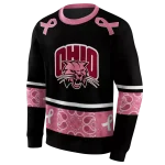 ohio bobcats awareness ribbon black pink hoodie best selling