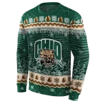 ohio bobcats christmas trees green hoodie best selling