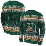 ohio bobcats christmas trees green hoodie best selling
