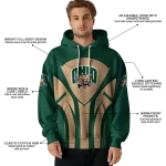 ohio bobcats concentric lines green black hoodie best selling