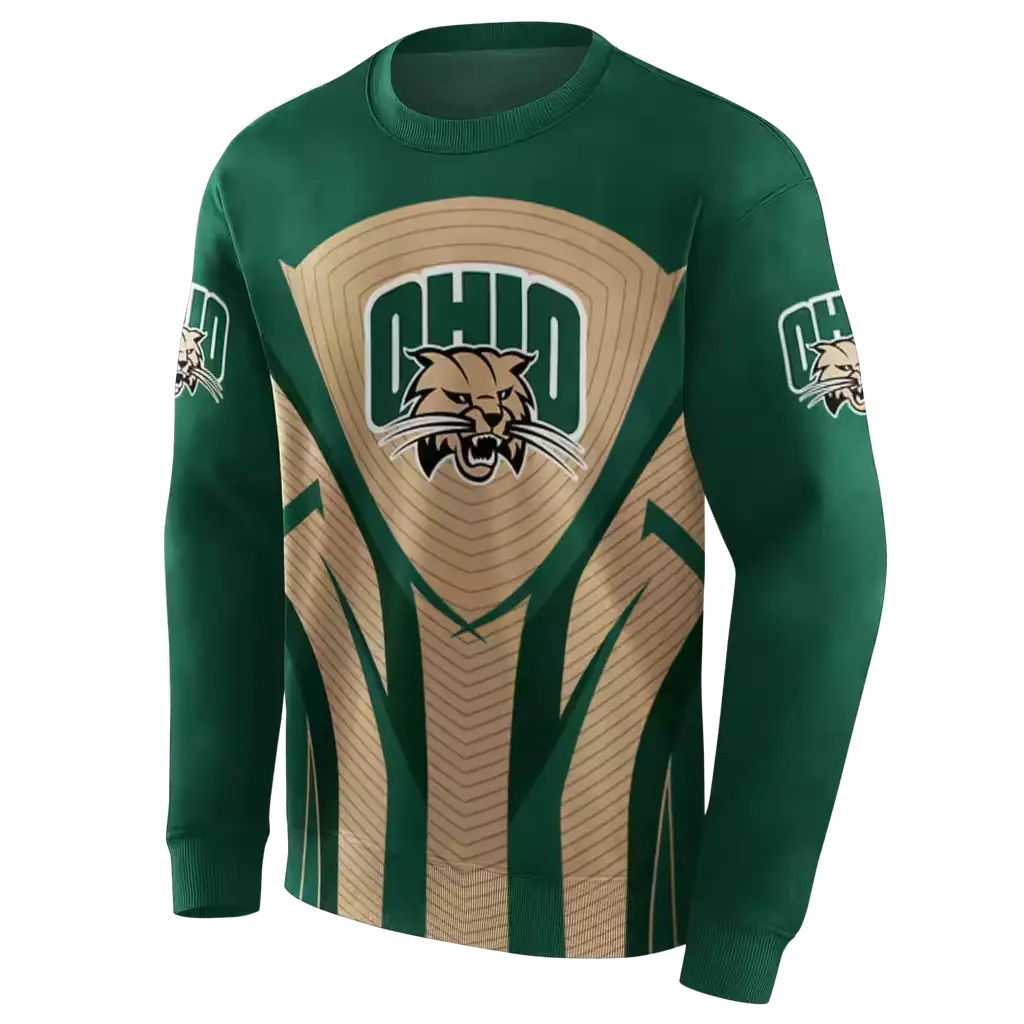 ohio bobcats concentric lines green black hoodie new arrival ohio bobcats concentric lines green black hoodie new arrival