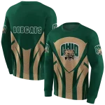 ohio bobcats concentric lines green black hoodie best selling