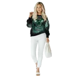 ohio bobcats demonic skull green black hoodie best selling