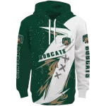 ohio bobcats dynamic slash green white hoodie best selling