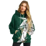 ohio bobcats dynamic slash green white hoodie best selling