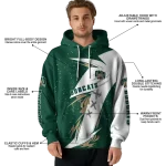 ohio bobcats dynamic slash green white hoodie best selling