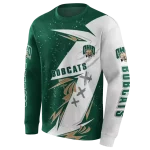 ohio bobcats dynamic slash green white hoodie best selling