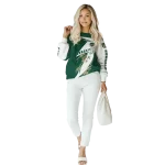 ohio bobcats dynamic slash green white hoodie best selling