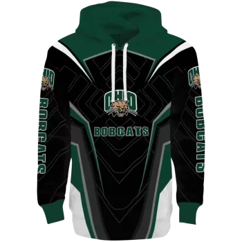 ohio bobcats futuristic pattern green black hoodie best selling