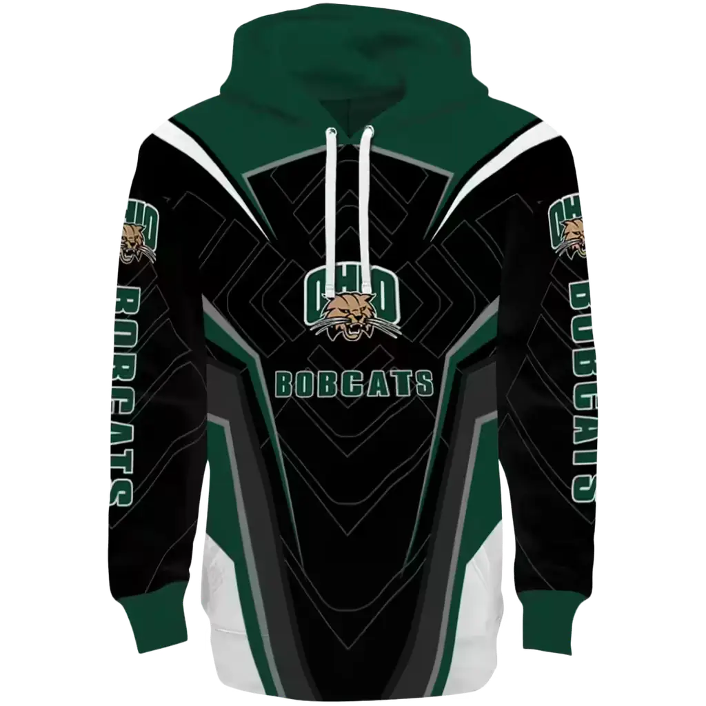 ohio bobcats futuristic pattern green black hoodie best selling ohio bobcats futuristic pattern green black hoodie best selling