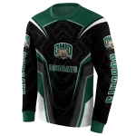 ohio bobcats futuristic pattern green black hoodie best selling
