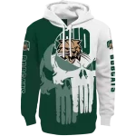 ohio bobcats graphic punisher green white hoodie best selling