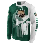 ohio bobcats graphic punisher green white hoodie best selling