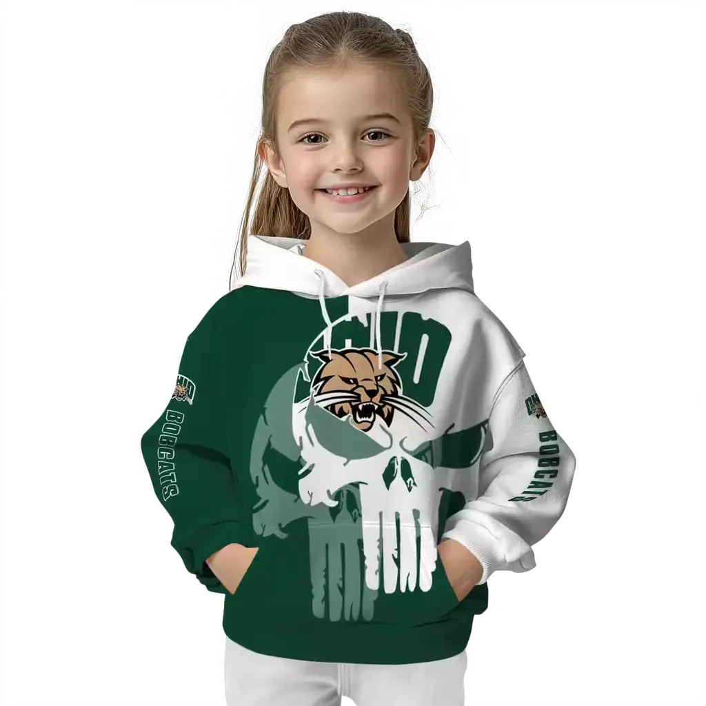 ohio bobcats graphic punisher green white hoodie top rated ohio bobcats graphic punisher green white hoodie top rated