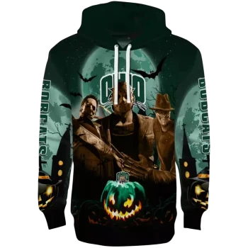 ohio bobcats halloween vibes green black hoodie best selling