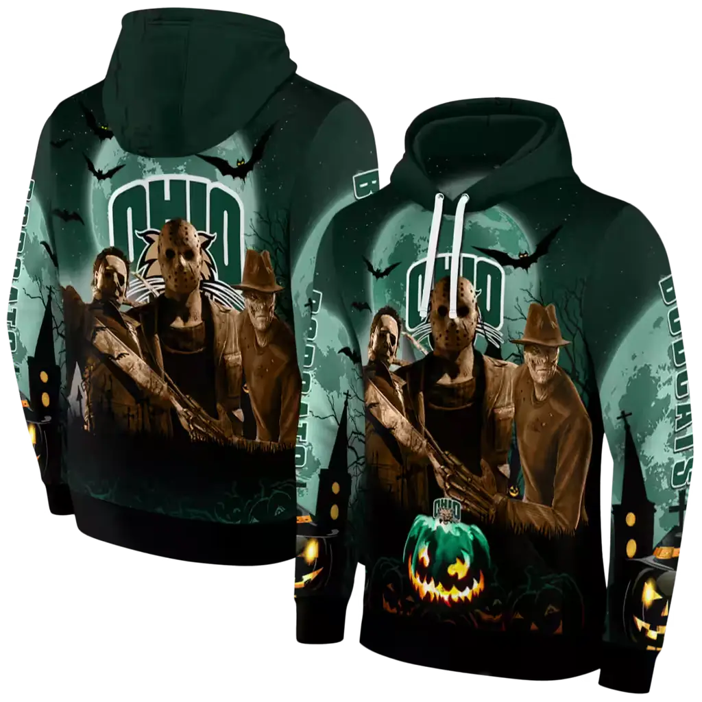 ohio bobcats halloween vibes green black hoodie fashion forward ohio bobcats halloween vibes green black hoodie fashion forward
