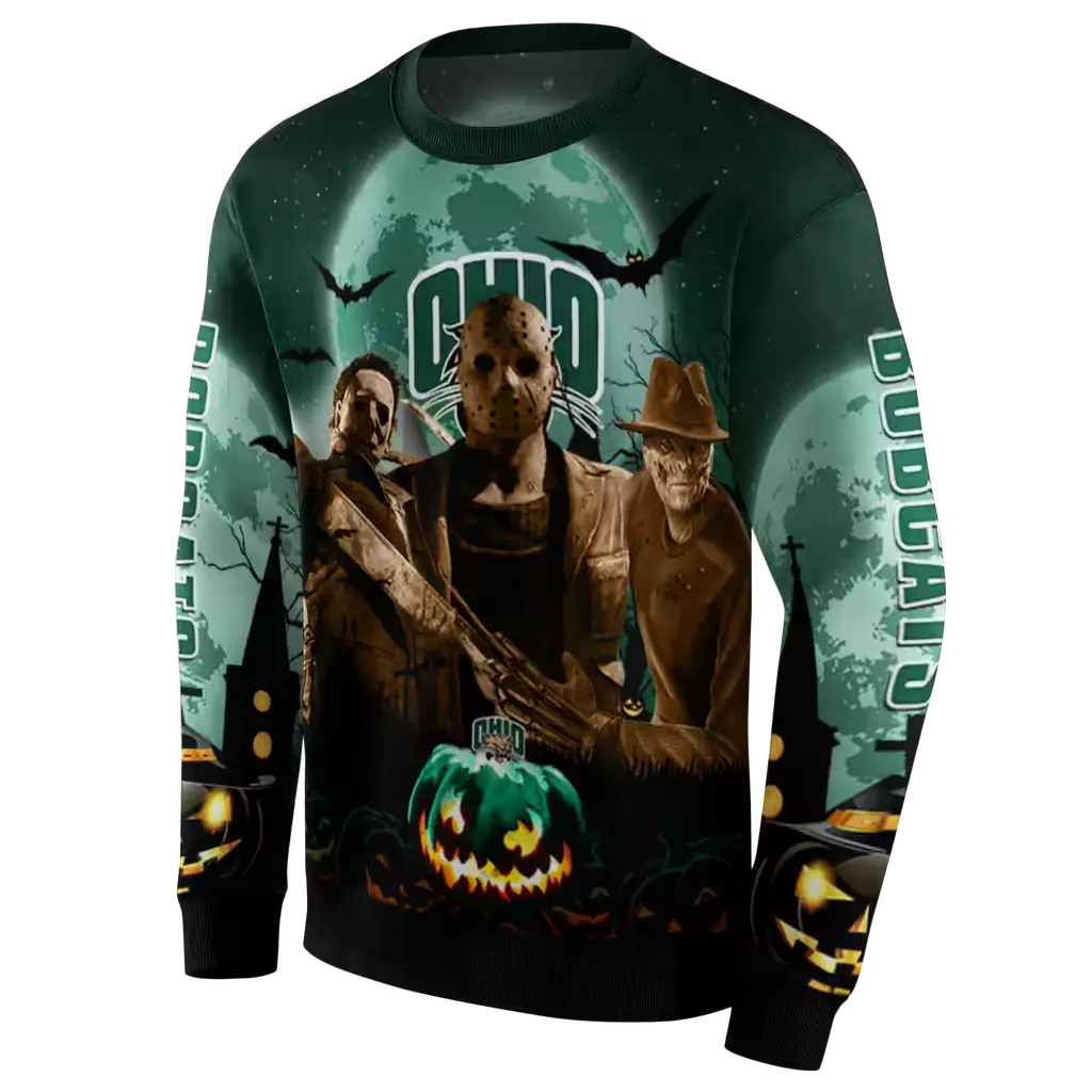 ohio bobcats halloween vibes green black hoodie new arrival ohio bobcats halloween vibes green black hoodie new arrival