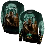 ohio bobcats halloween vibes green black hoodie best selling