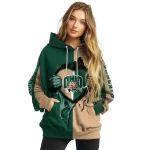 ohio bobcats heartbeat graphic green hoodie best selling