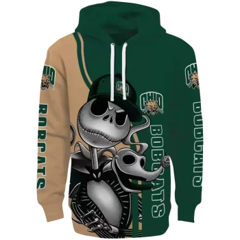 ohio bobcats jack skellington green hoodie best selling