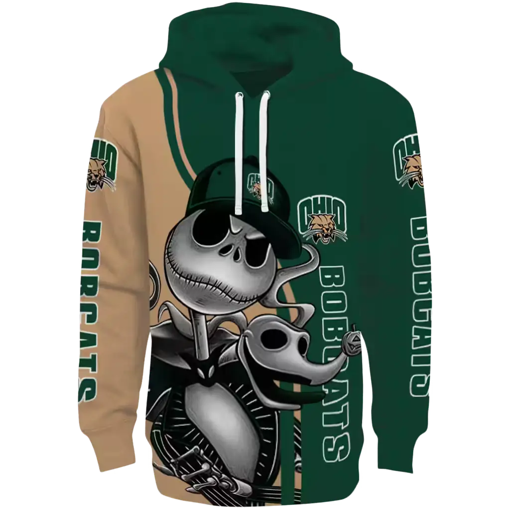 ohio bobcats jack skellington green hoodie best selling ohio bobcats jack skellington green hoodie best selling
