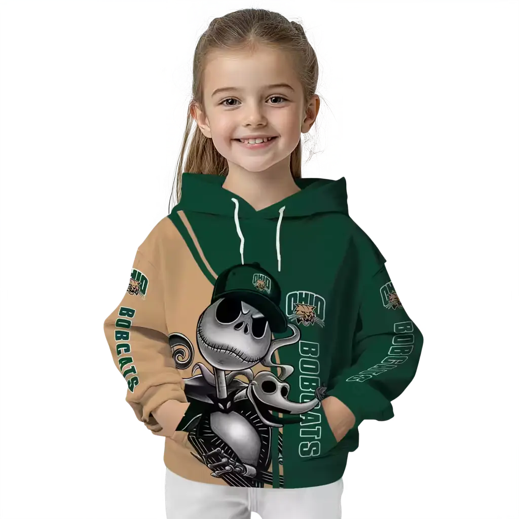ohio bobcats jack skellington green hoodie top rated ohio bobcats jack skellington green hoodie top rated