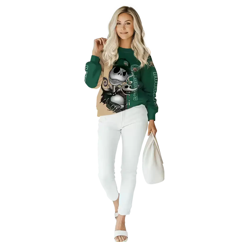ohio bobcats jack skellington green hoodie trendy ohio bobcats jack skellington green hoodie trendy