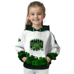 ohio bobcats lucky motif white green hoodie best selling