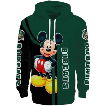 ohio bobcats mickey mouse green black hoodie best selling