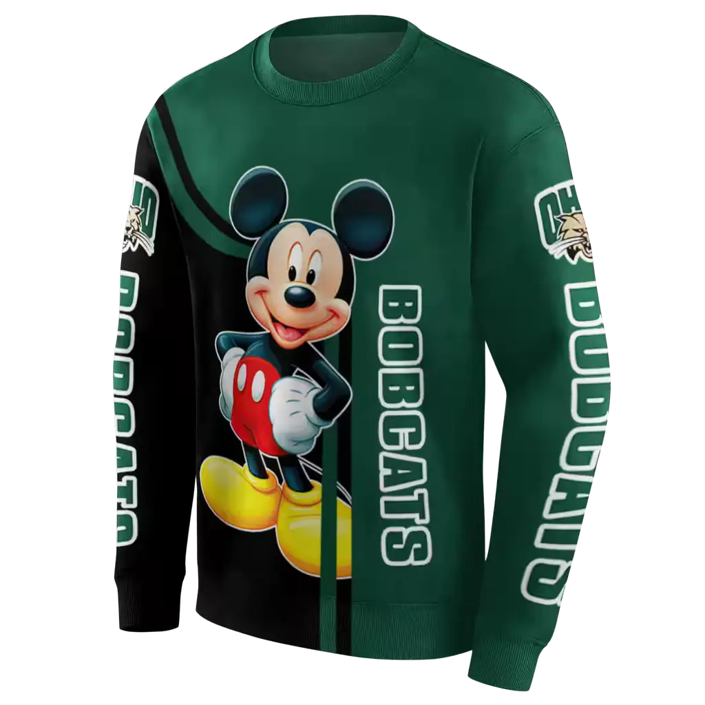 ohio bobcats mickey mouse green black hoodie new arrival ohio bobcats mickey mouse green black hoodie new arrival