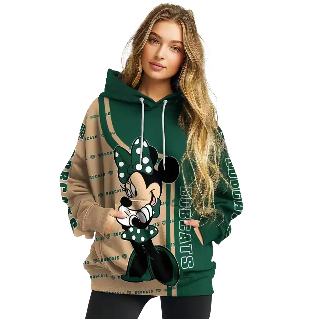 ohio bobcats minnie mouse green hoodie high quality ohio bobcats minnie mouse green hoodie high quality