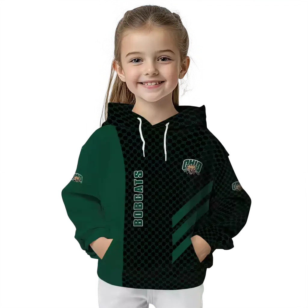 ohio bobcats monogram pattern green hoodie top rated ohio bobcats monogram pattern green hoodie top rated