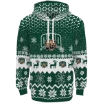 ohio bobcats reindeer motif green hoodie best selling