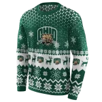 ohio bobcats reindeer motif green hoodie best selling