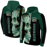 ohio bobcats skull motif green black hoodie best selling