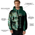 ohio bobcats skull motif green black hoodie best selling