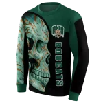ohio bobcats skull motif green black hoodie best selling