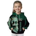 ohio bobcats skull motif green black hoodie best selling
