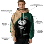 ohio bobcats skull punisher tan black hoodie best selling