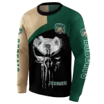 ohio bobcats skull punisher tan black hoodie best selling