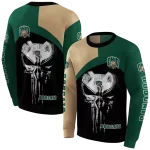 ohio bobcats skull punisher tan black hoodie best selling