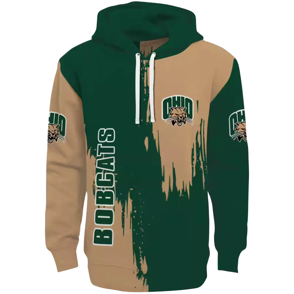 ohio bobcats splatter effect green hoodie best selling ohio bobcats splatter effect green hoodie best selling