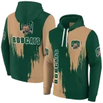 ohio bobcats splatter effect green hoodie best selling